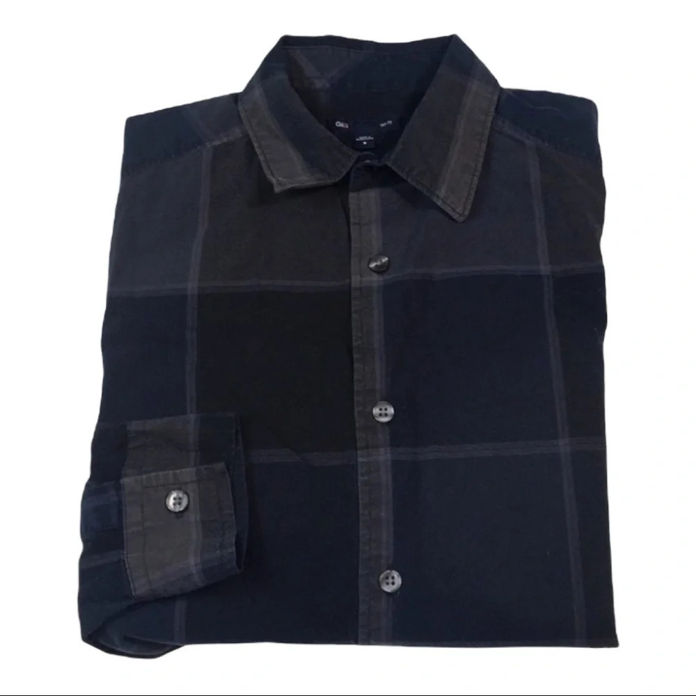 BF308 Mens Gap Jeans Plaid Slim Fit button Down Shirt S